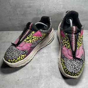 UGG CA805 Pink Zip Leopard Nubuck Leather Platform Sneakers Shoes Womens Size 12